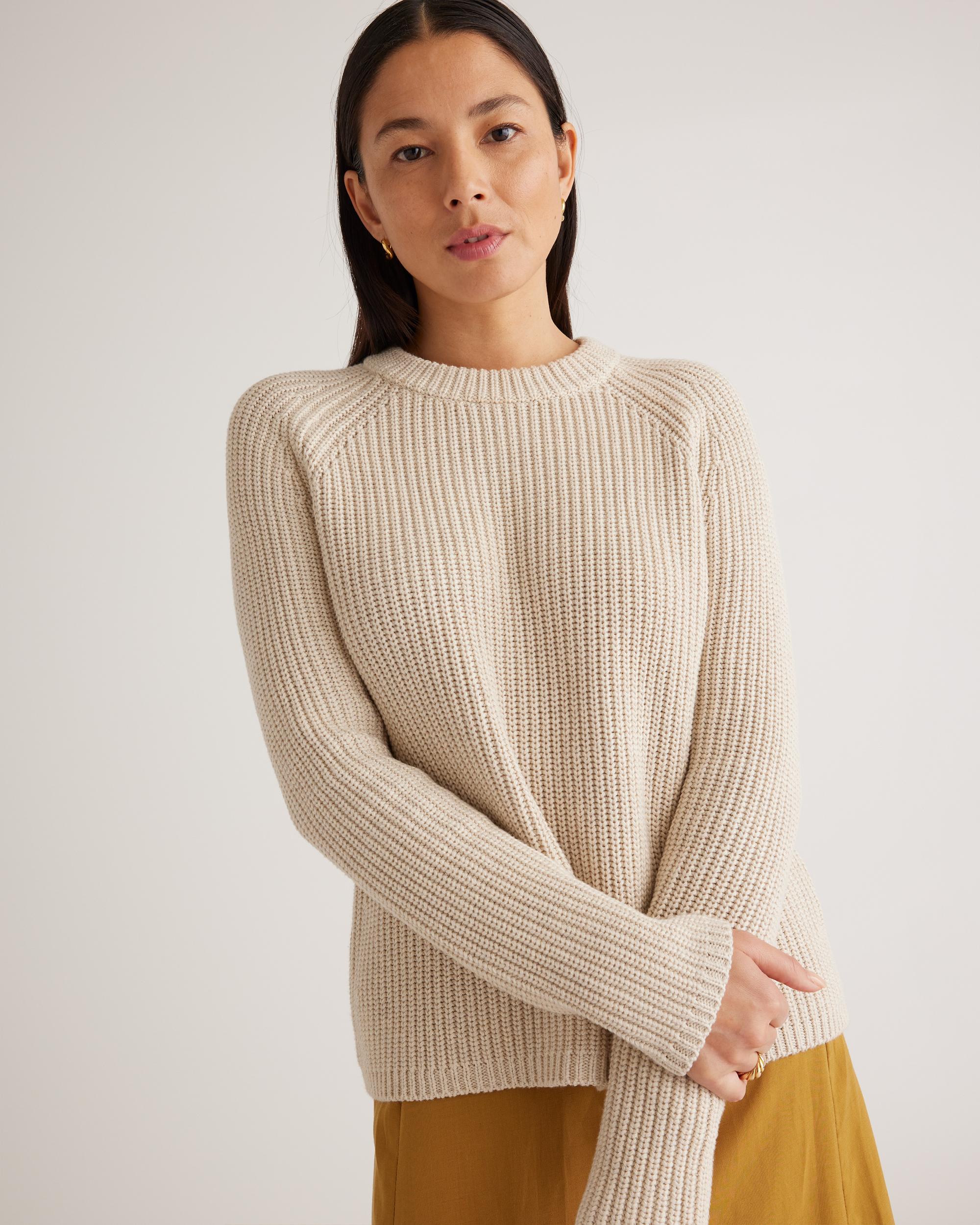 Quince | Women's Fisherman Crew Sweater Organic Cotton Product Image
