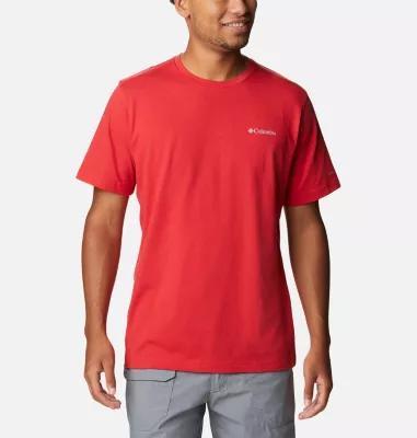Men's Columbia Thistletown Hills Omni-Wick Performance Tee, Size: Small, Mountain Red Product Image