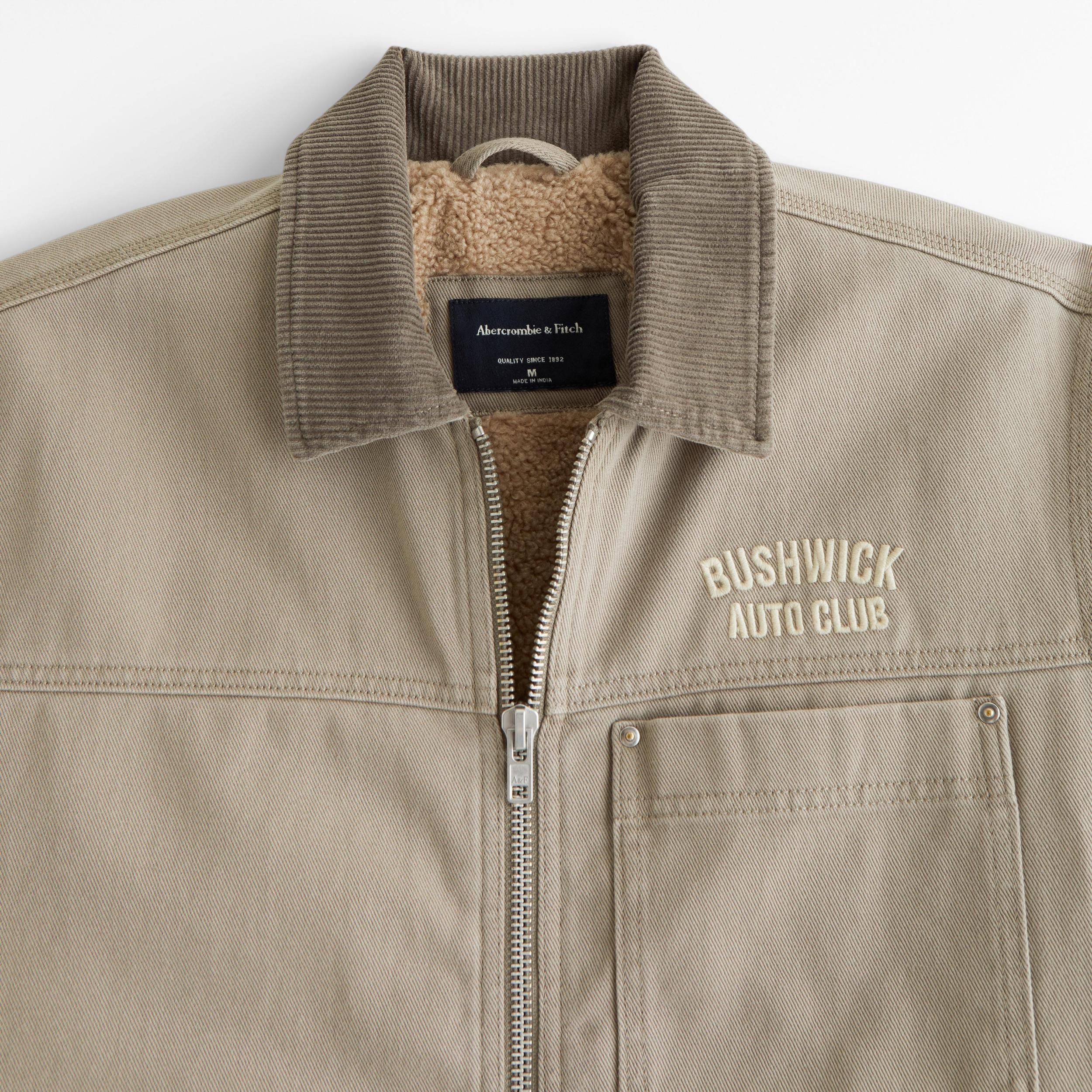 Flannel-Lined Zip Workwear Jacket Product Image