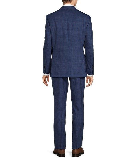 Hickey Freeman Classic Fit Flat Front Plaid 2 Piece Suit Product Image