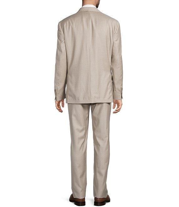 Hart Schaffner Marx Chicago Classic Fit Flat Front Solid Wool 2-Piece Suit Product Image