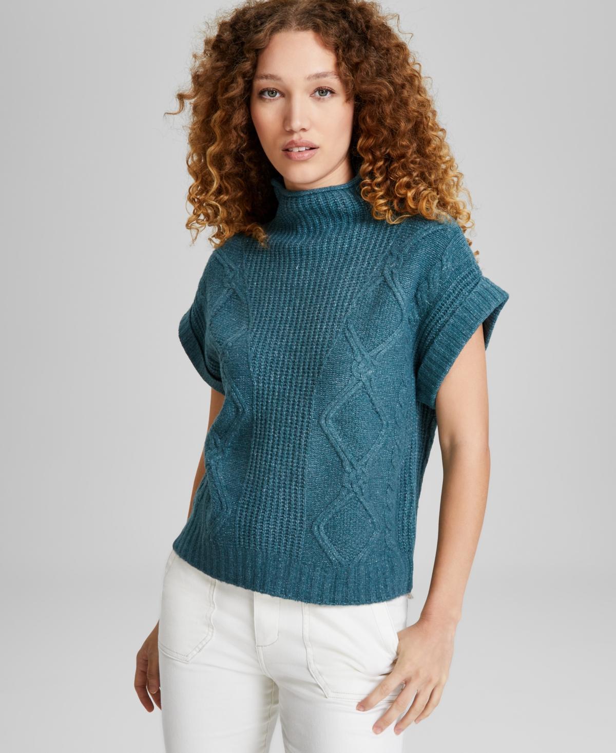 And Now This Womens Funnel-Neck Short-Sleeve Sweater Vest, Created for Macys Product Image