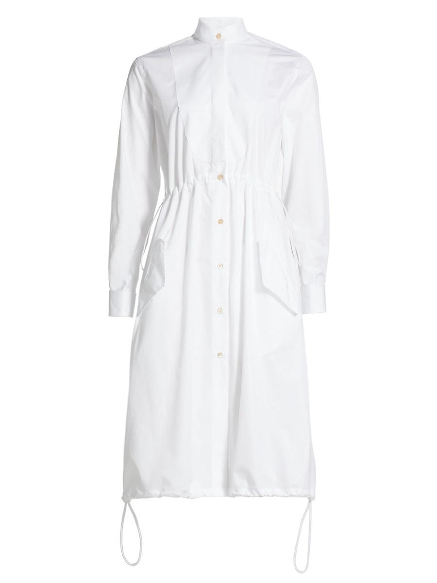 Womens Poplin Drawcord Shirtdress Product Image