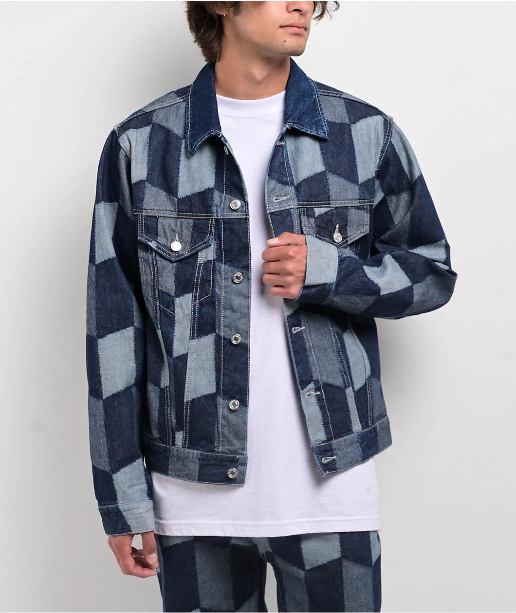 HUF Patchwork Blue Denim Jacket Product Image