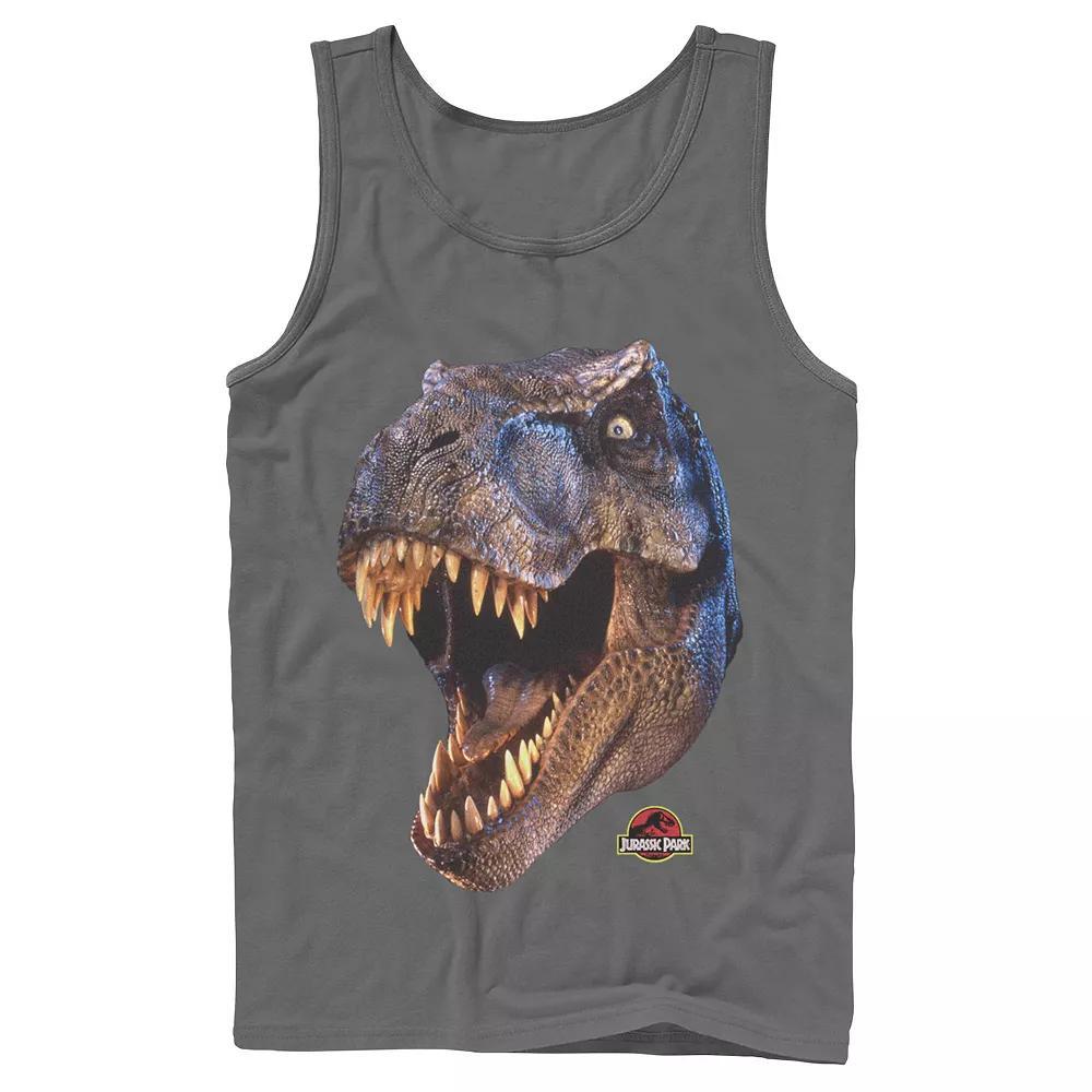 Men's Jurassic Park T-Rex Head Roar Tank Top, Size: XL, Grey Product Image