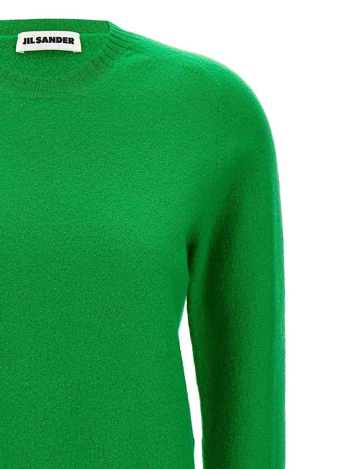 JIL SANDER Crewneck Knitted Jumper In Green Product Image