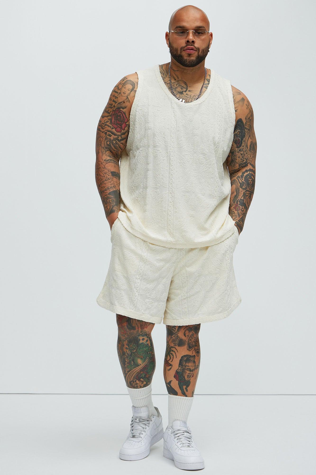 Link Textured Tank - Cream Product Image