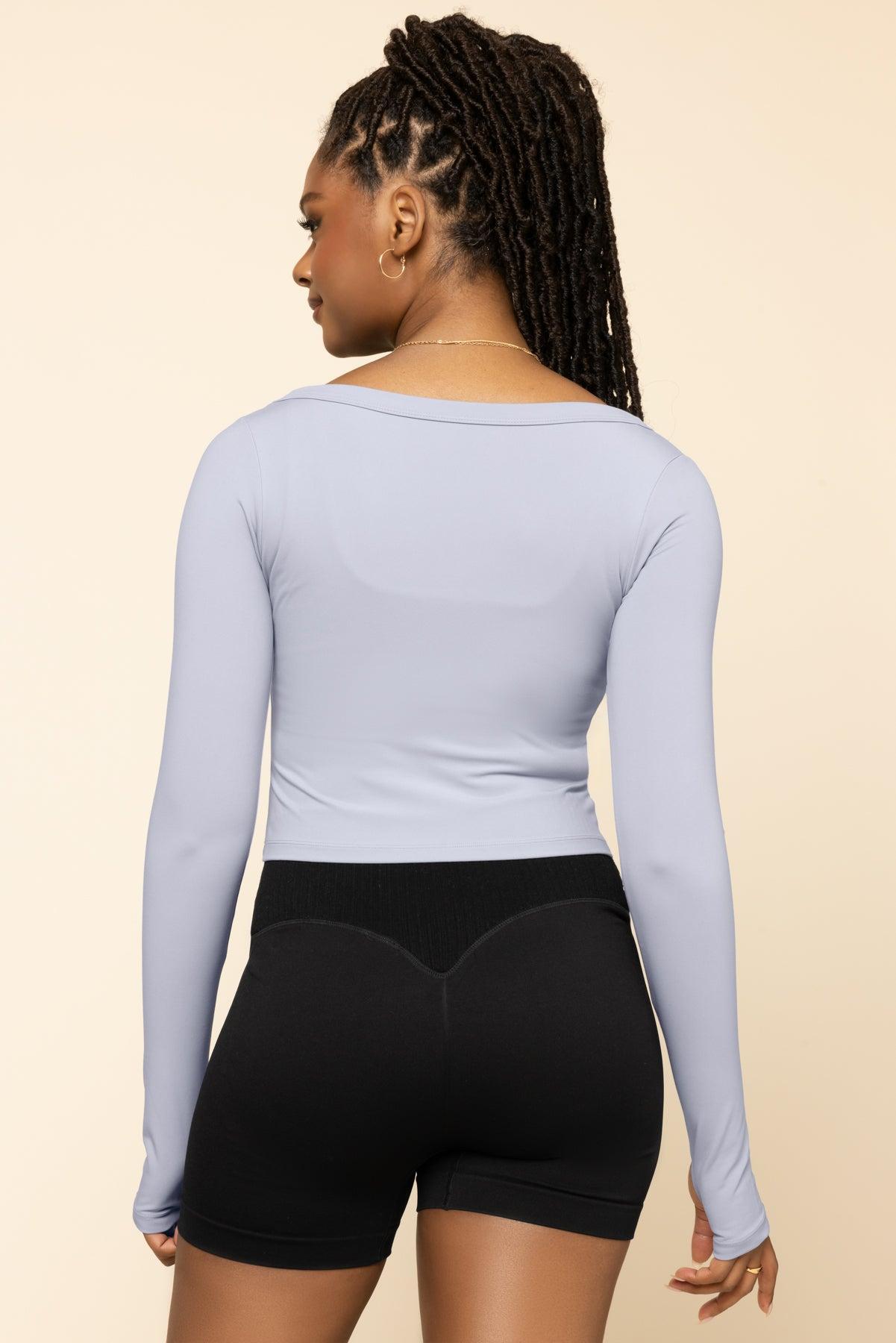 Your Favorite Long Sleeve Reversible Top - Digital Lavender Product Image