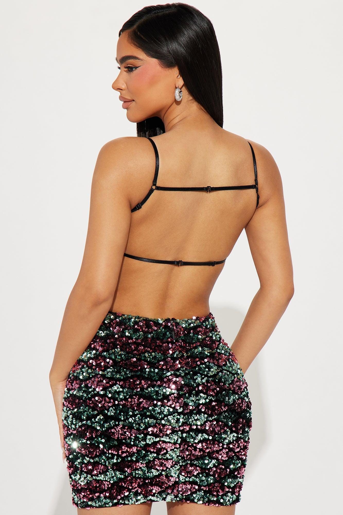 Gianna Sequin Mini Dress - Pink/combo Product Image