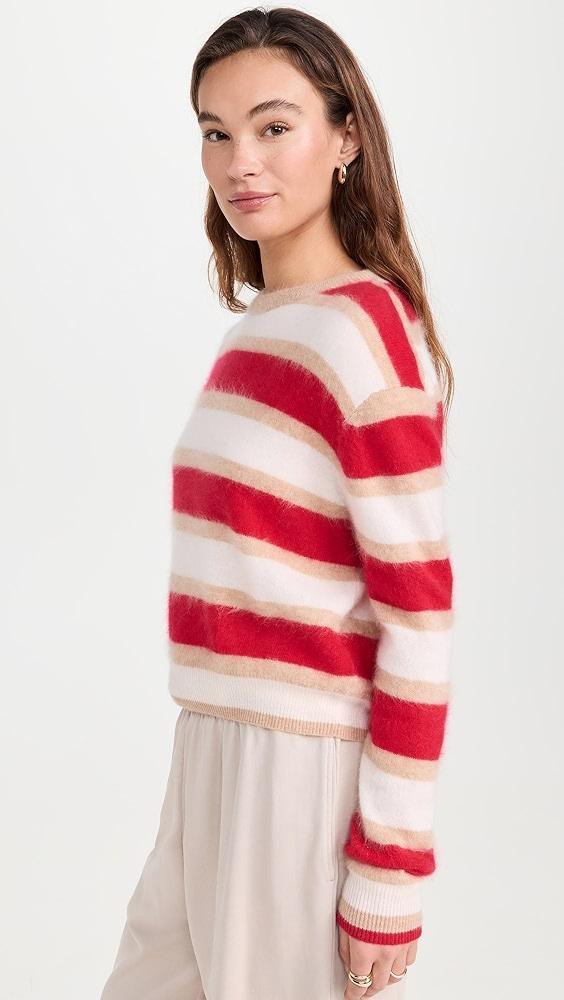 Guest in Residence Grizzly Stripe Crew In Cashmere | Shopbop Product Image