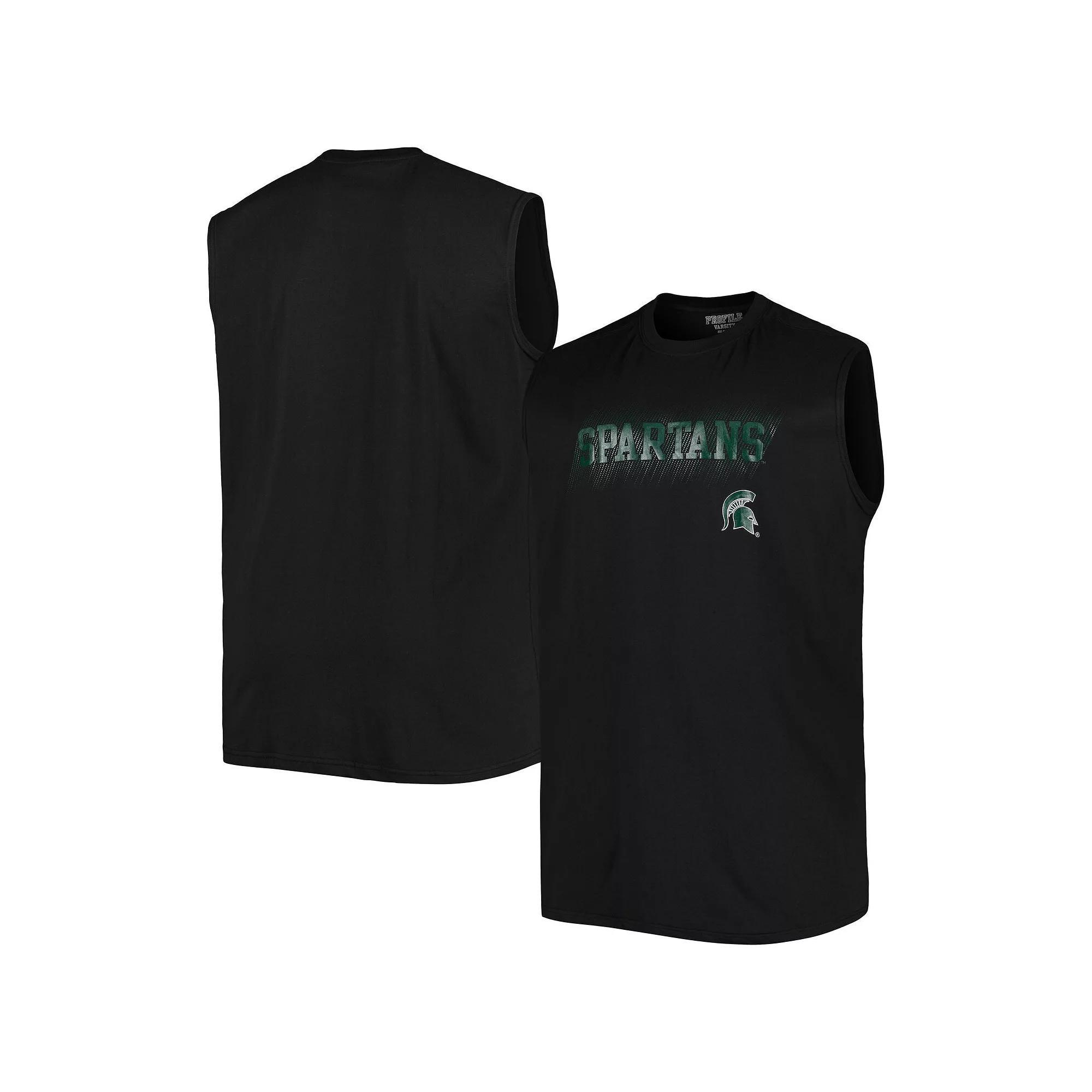Men's Black Michigan State Spartans Big & Tall Tank Top, Size: 3XB Product Image