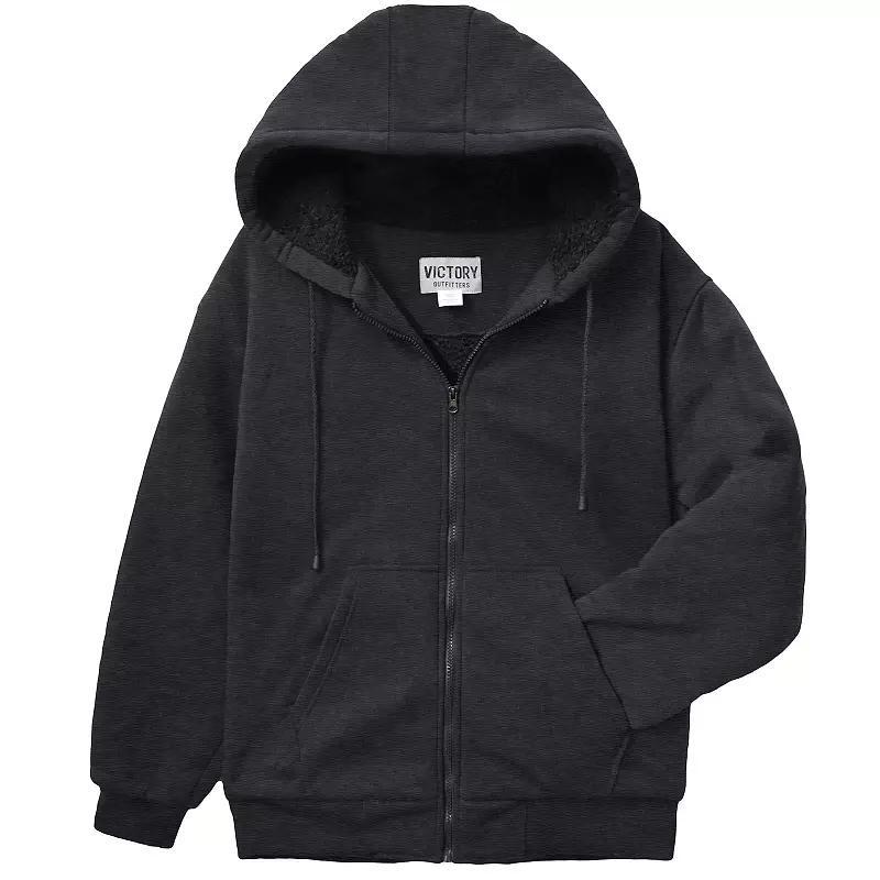 Men's Victory Outfitters Men's Heavy Burly Sherpa Hoodie, Size: XL, Black Product Image