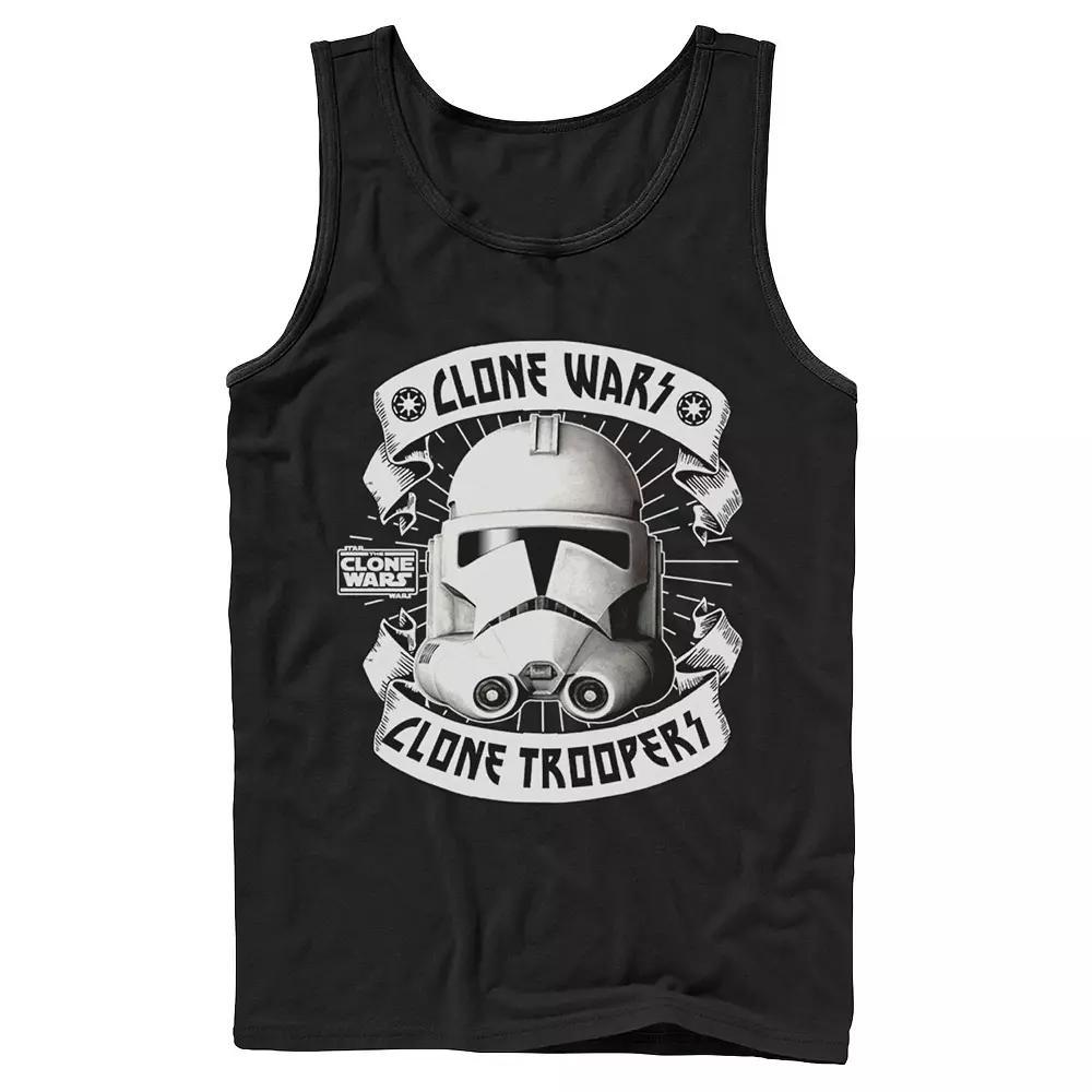 Men's Star Wars: Clone Wars Stormtrooper Portrait Tank Top, Size: XL, Black Product Image