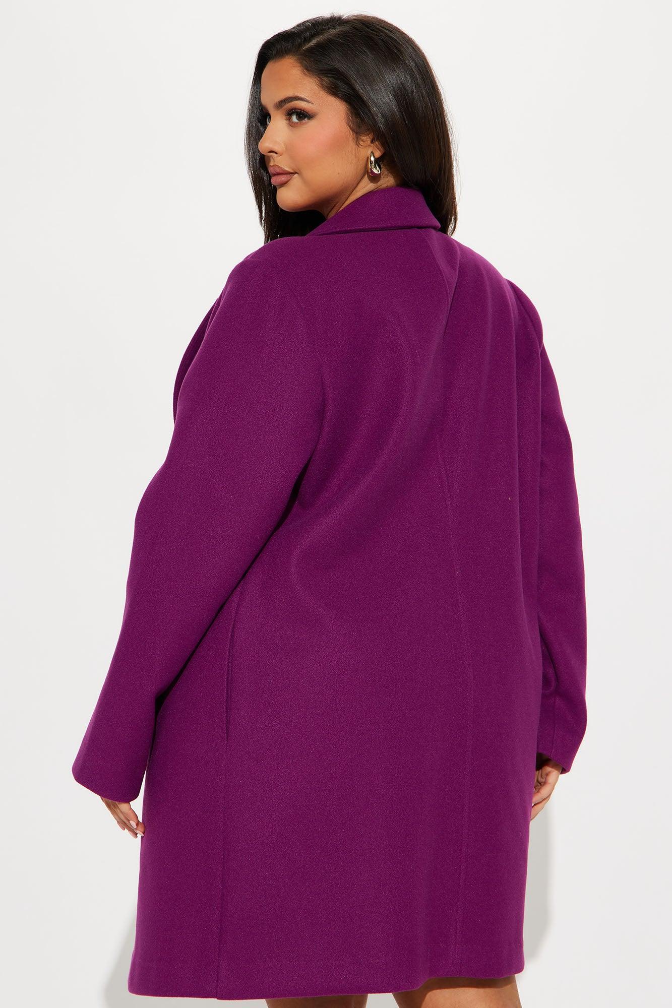 Long Nights Wool Coat - Plum Product Image