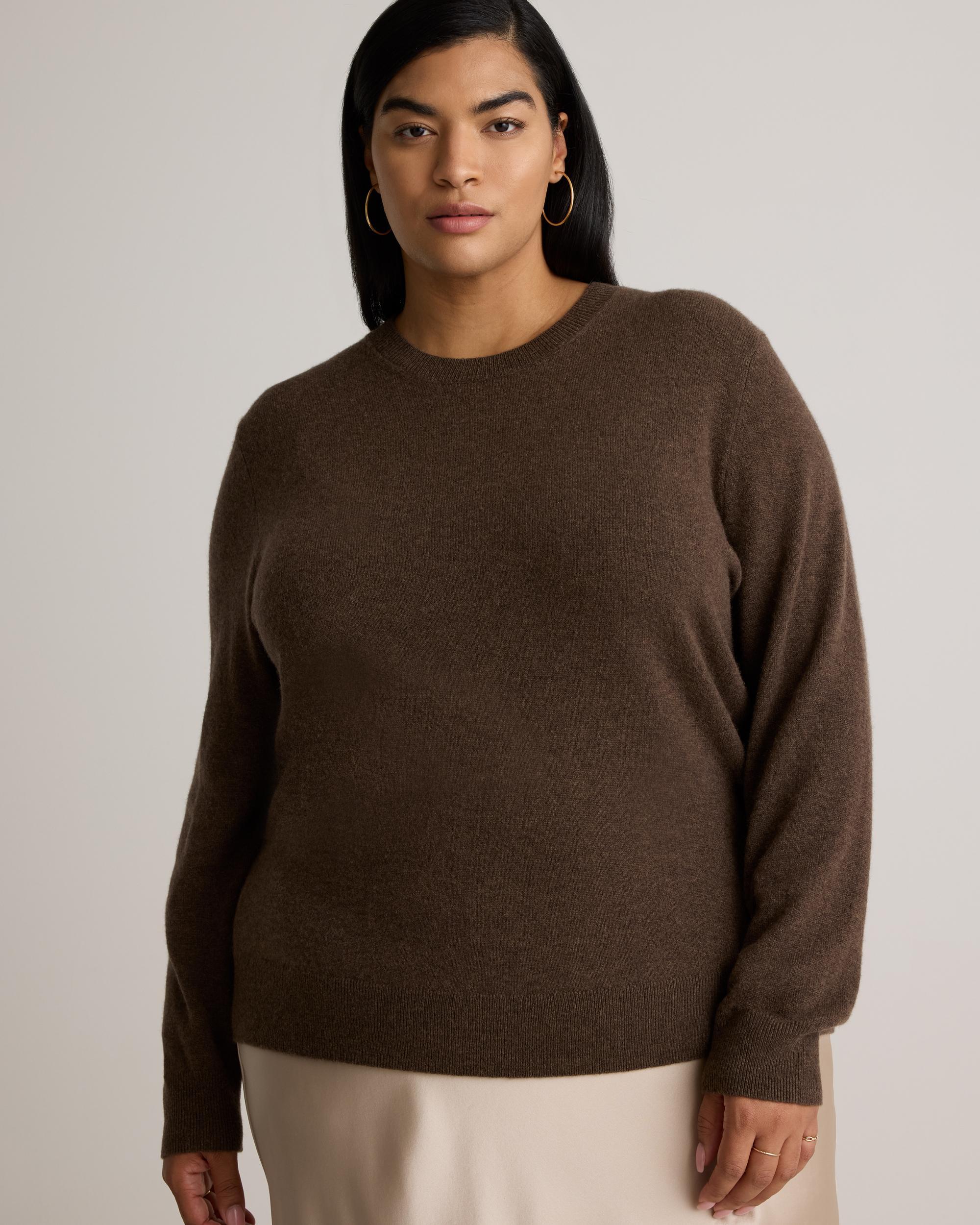 Mongolian Cashmere Crewneck Sweater - Plus Size Product Image