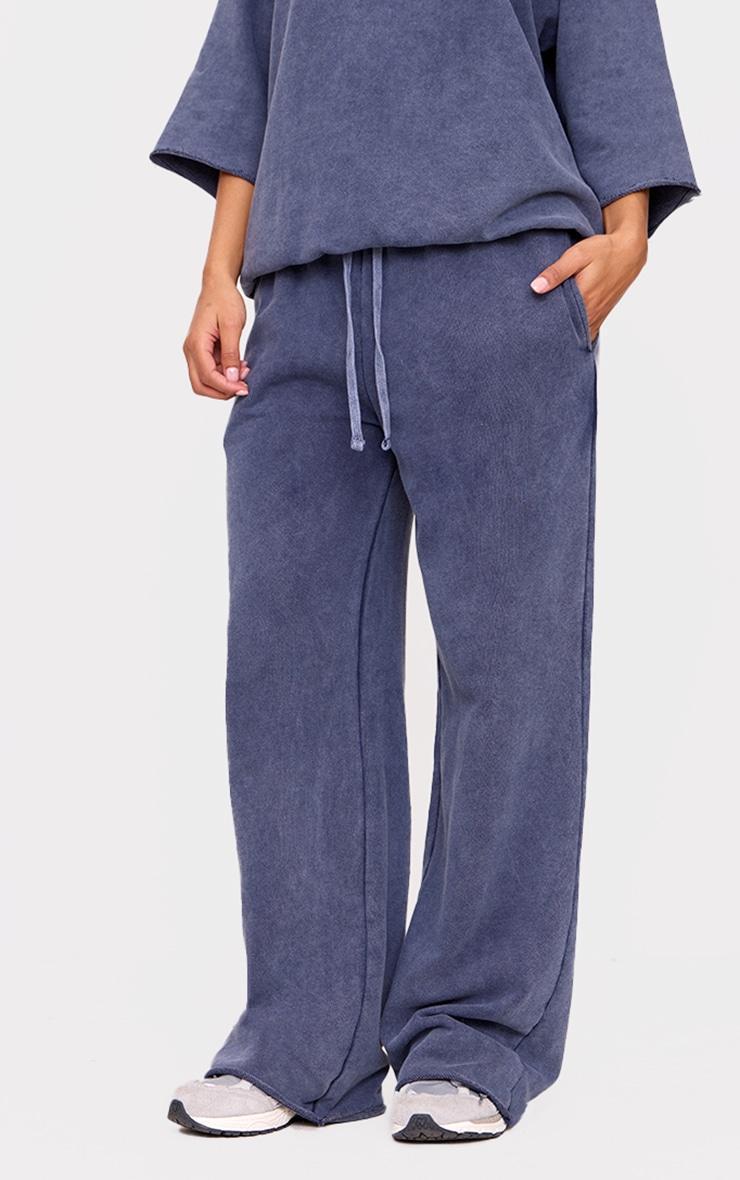 Navy Vintage Wash Wide Leg Sweatpants Product Image