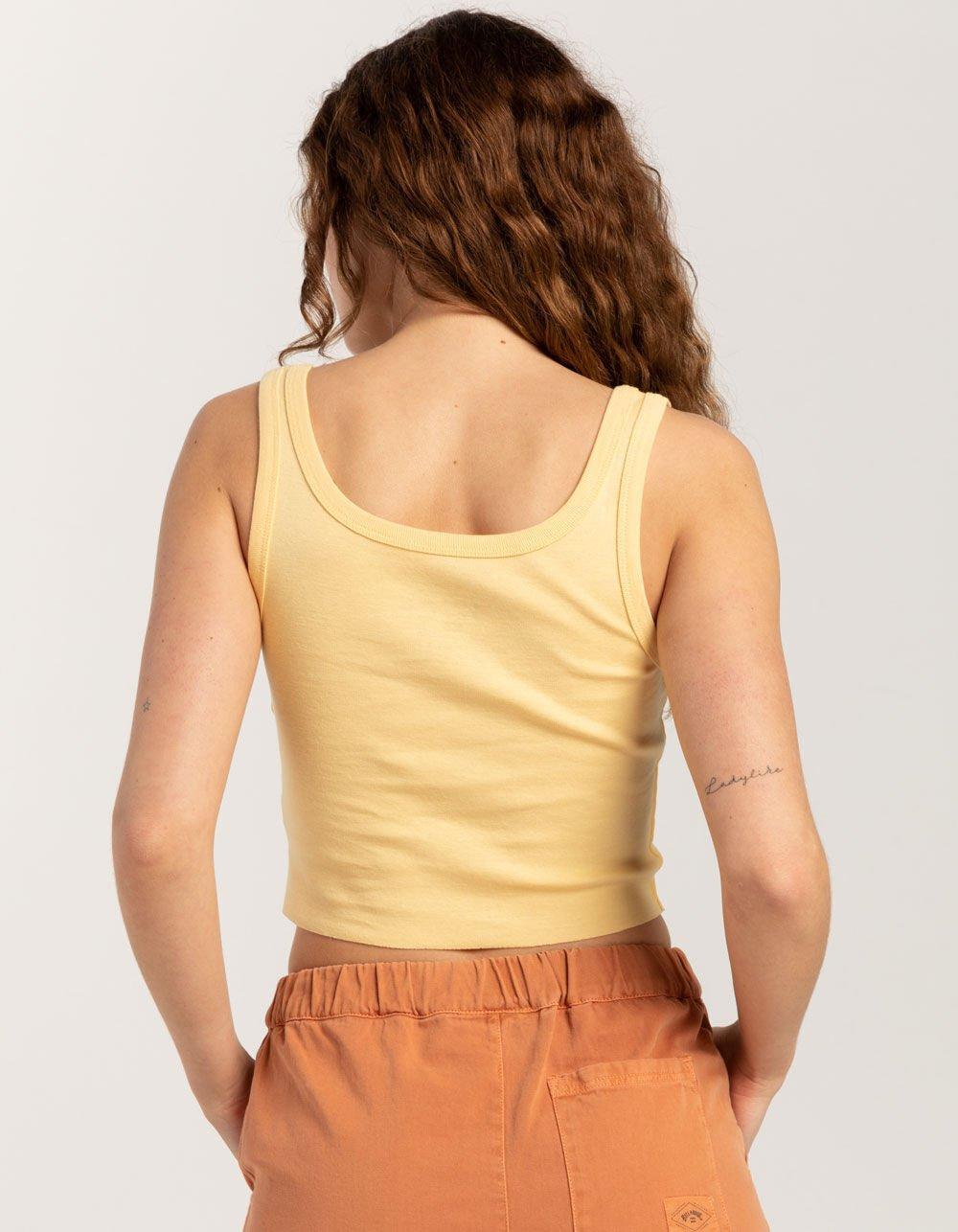 BILLABONG Sunrise Womens Crop Tank Top - LT YELLOW Product Image