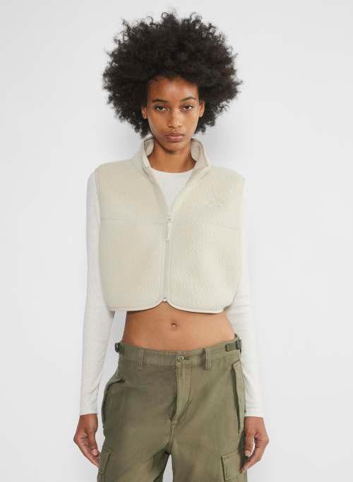 polartec® thermal pro® mockneck cropped vest Product Image