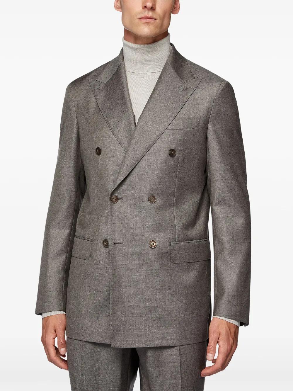 wool double-breasted suit Product Image