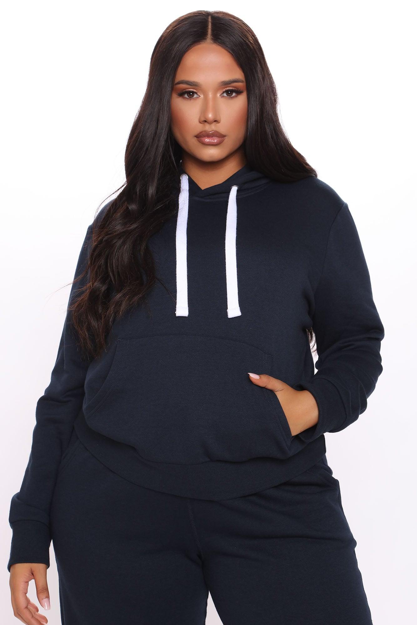 Relaxed Vibe Solid Hoodie - Navy Product Image