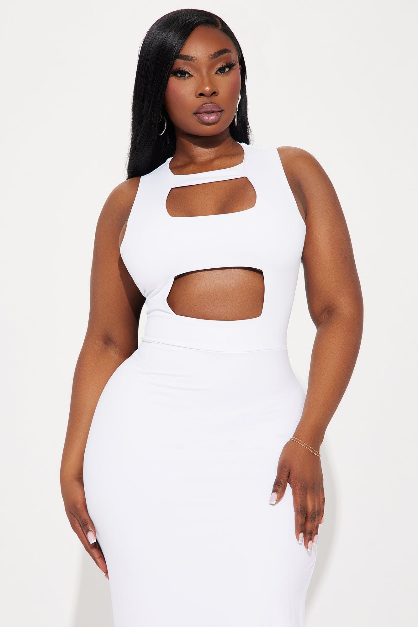 Maria Cut Out Maxi Dress - White Product Image