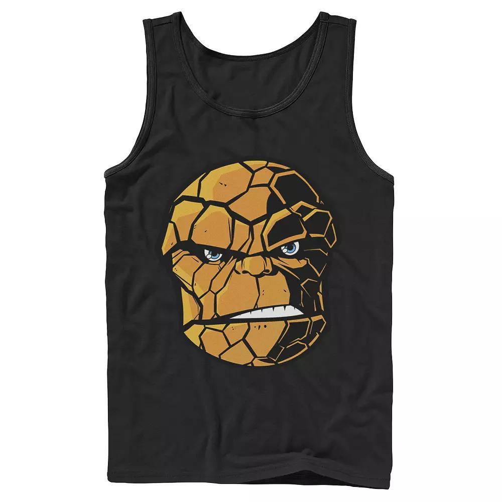 Men's Marvel Fantastic Four The Thing Big Face Tank Top, Boy's, Size: XL, Black Product Image