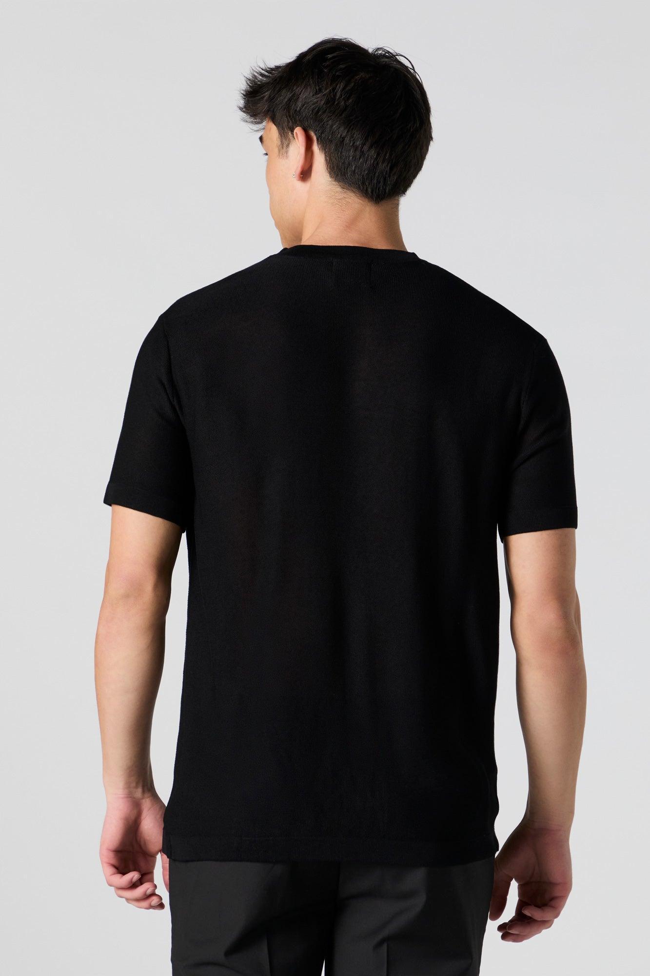 Solid Knit T-Shirt Male Product Image