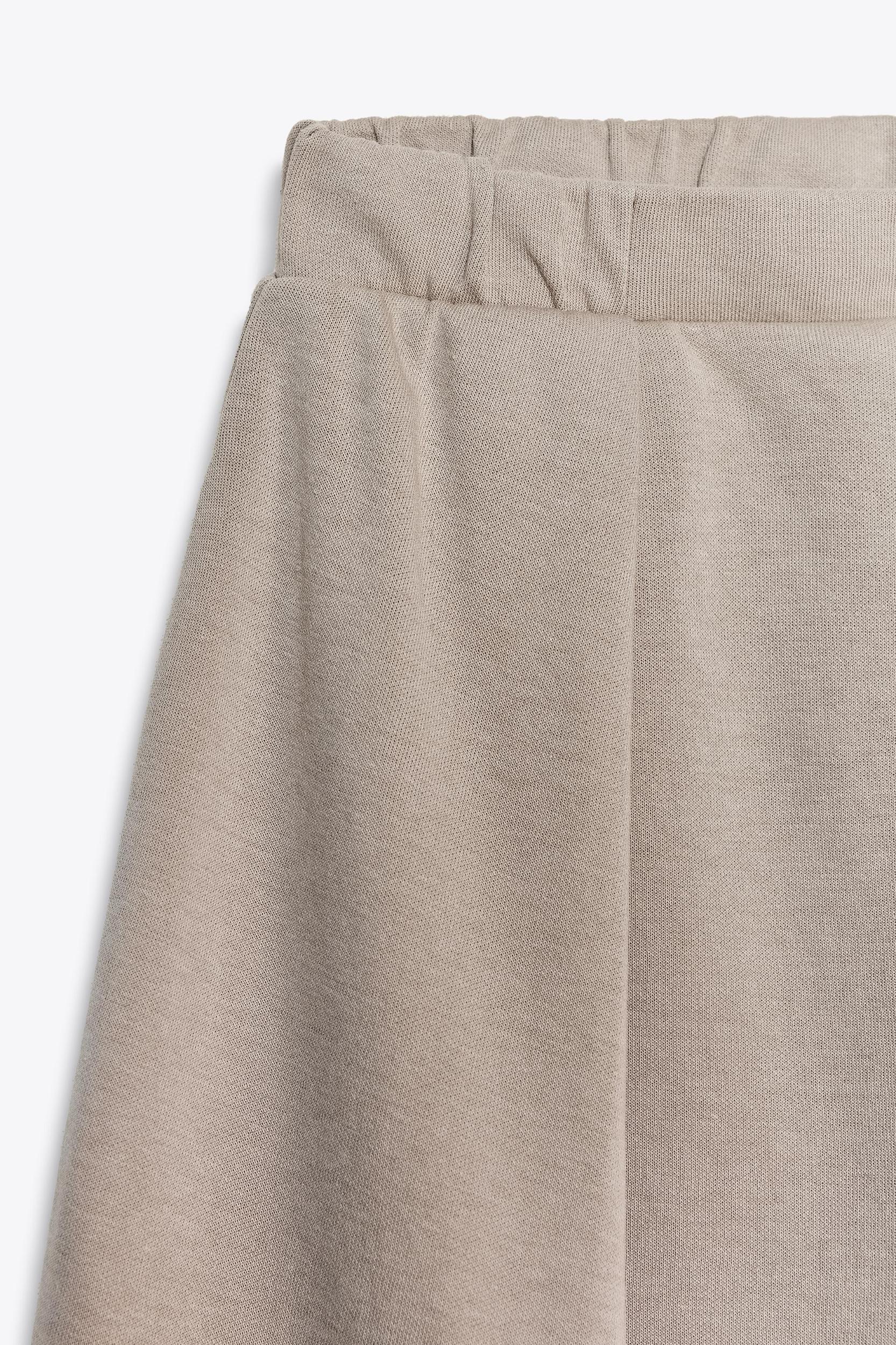 WASHED EFFECT INTERLOCK PANTS Product Image