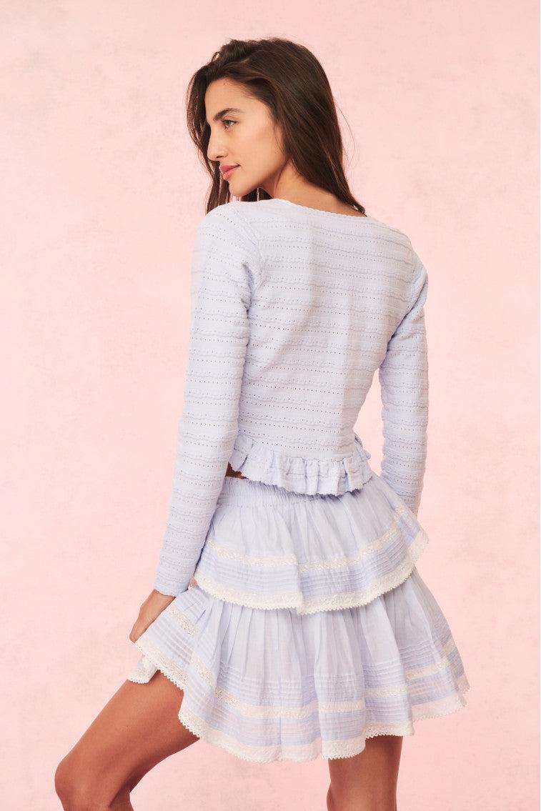 Rogan Pointelle Knit Cardigan Product Image