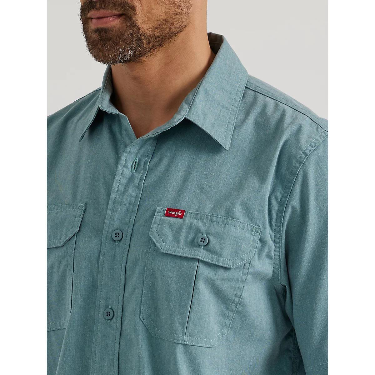 Men's Relaxed Stretch Poplin Shirt in Goblin Heather Product Image