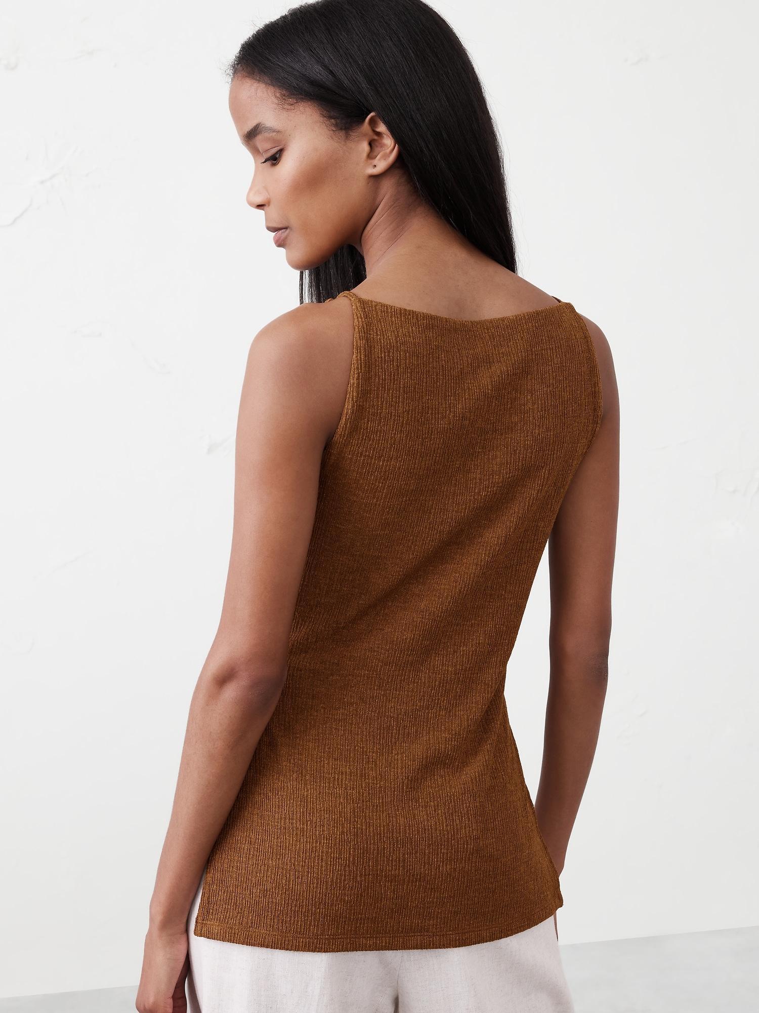Straight-Neck Crepe Jacquard Top Product Image