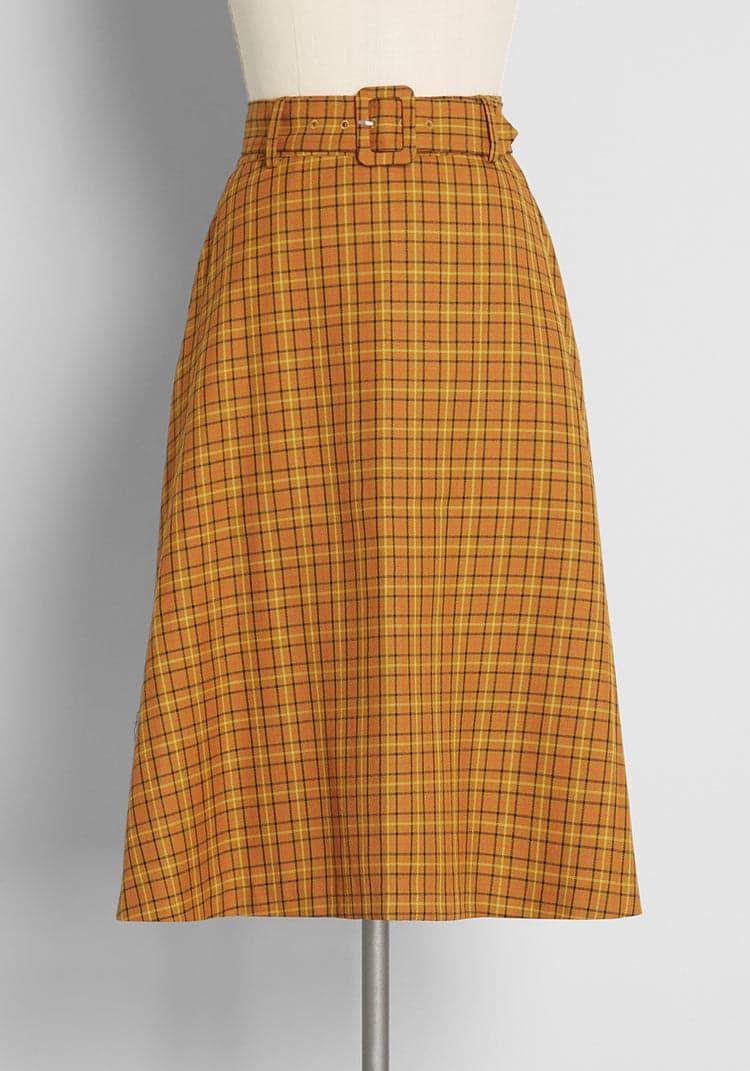 Perfect Timing Belted Midi Skirt Product Image