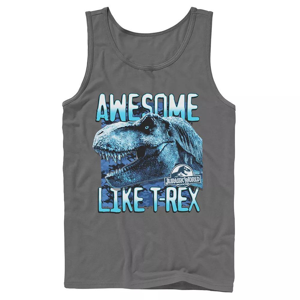 Men's Jurassic World Two Awesme Lke T-Rex Tank Top, Size: Large, White Product Image
