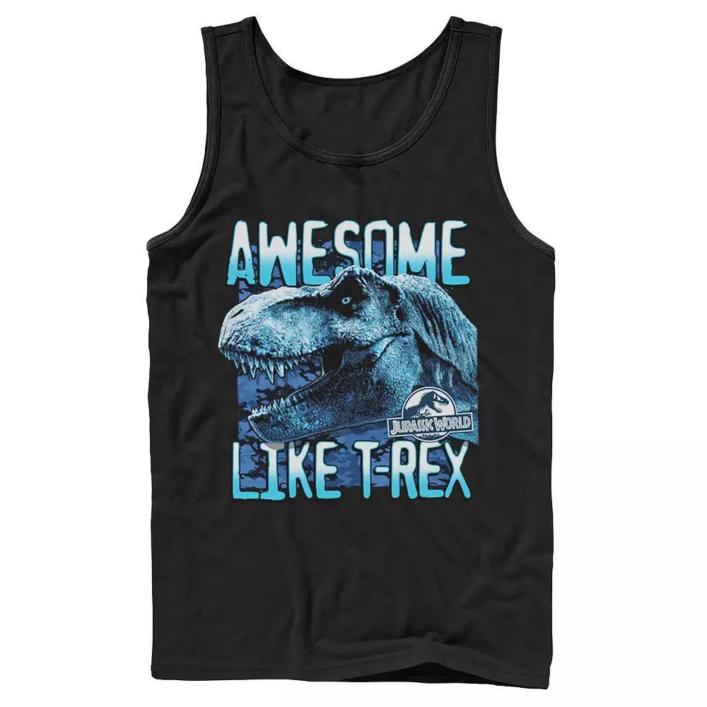 Men's Jurassic World Two Awesme Lke T-Rex Tank Top, Size: Large, White Product Image