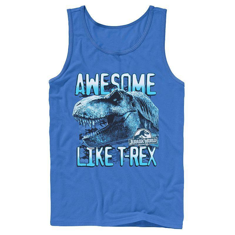 Men's Jurassic World Two Awesme Lke T-Rex Tank Top, Size: Large, White Product Image
