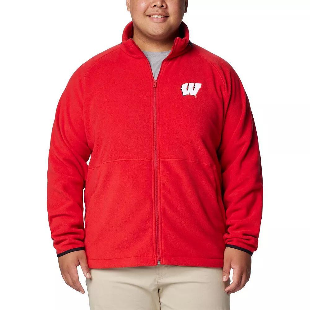Men's Columbia  Red Wisconsin Badgers Flanker IV Fleece Full-Zip Jacket, Size: Medium Product Image