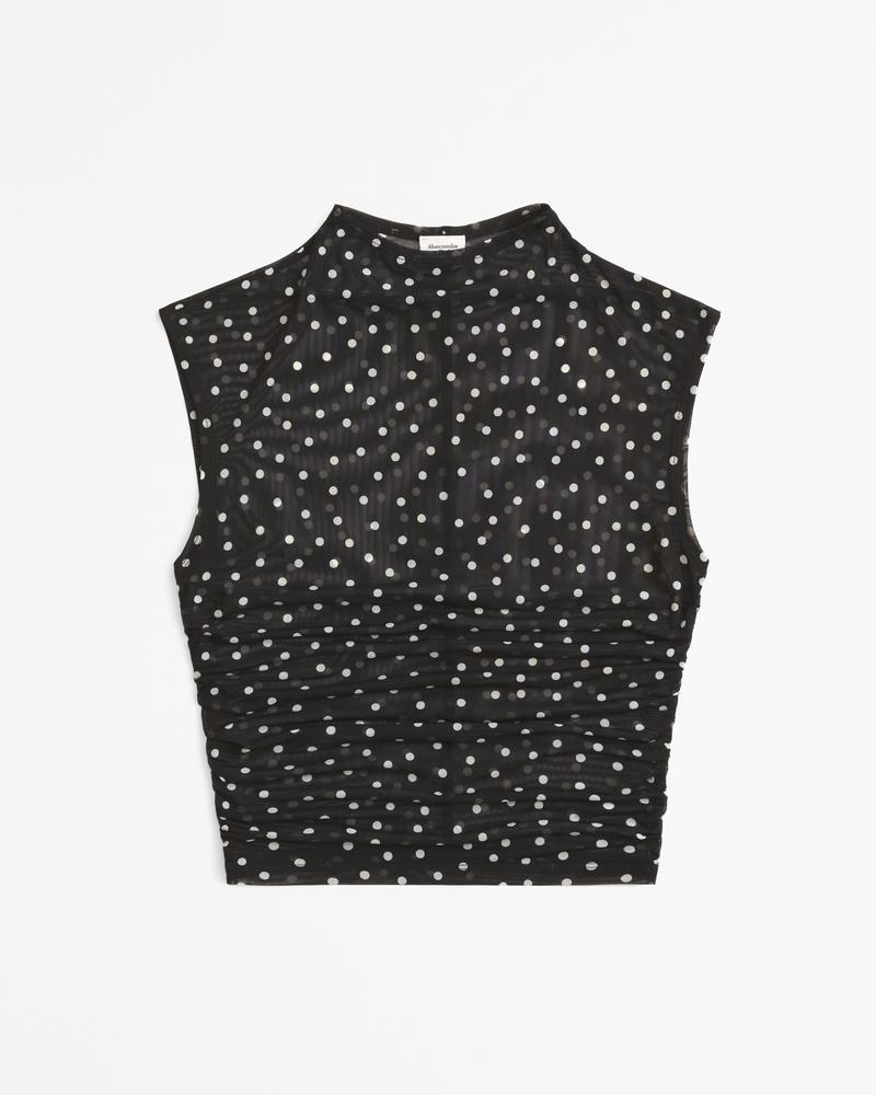 Long-Sleeve Grown-On Mockneck Top Product Image