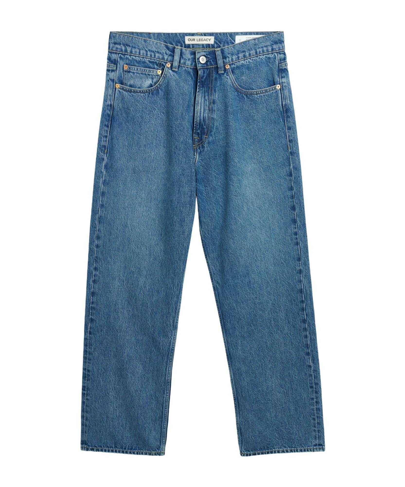 OUR LEGACY Third Cut Logo-patch Jeans In Blue Product Image