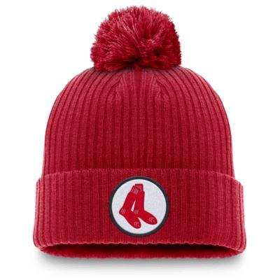Mens Nike Boston Sox Cooperstown Collection Patch Cuffed Knit Hat with Pom Product Image