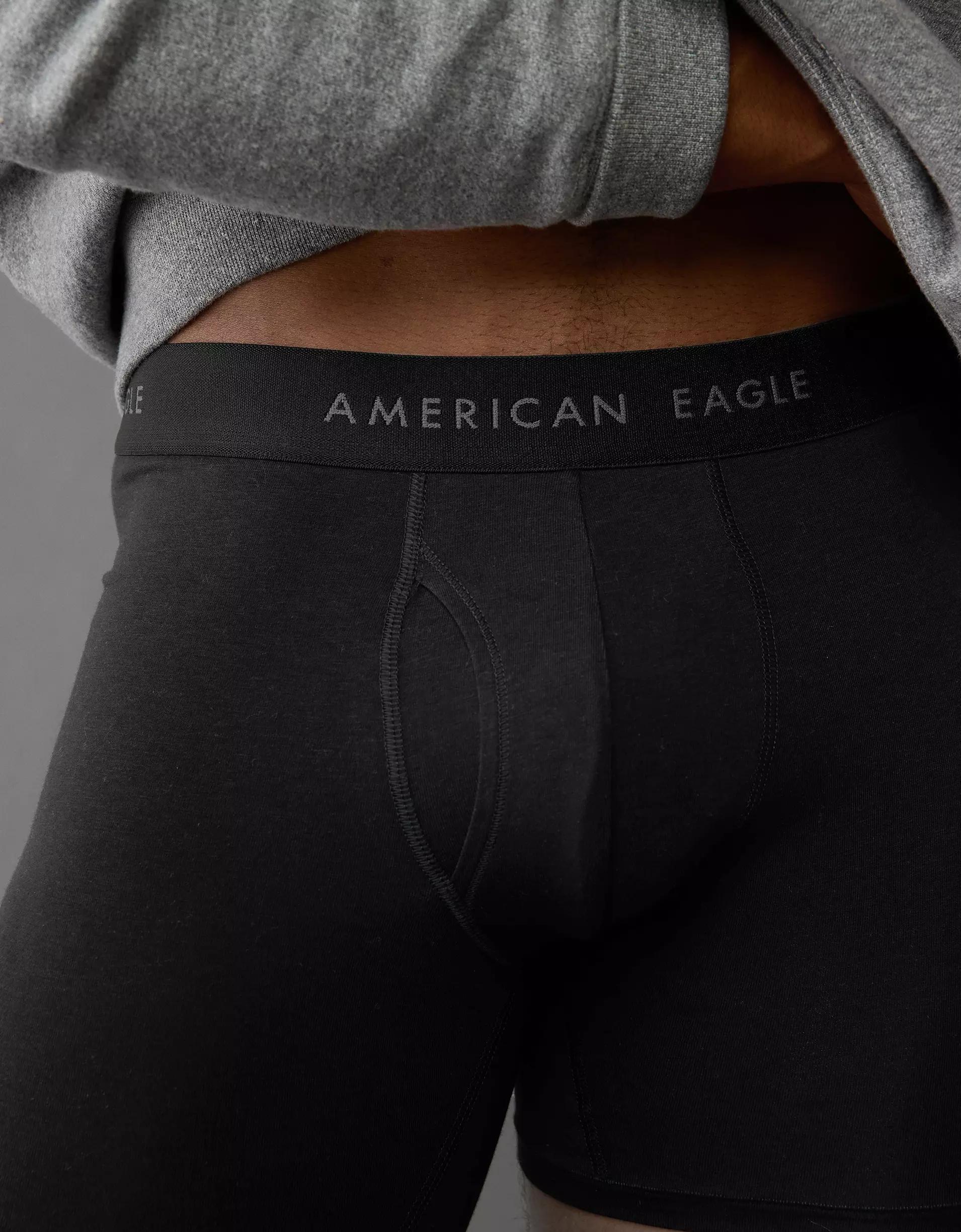 AEO Men's Solid Satin Pocket Boxer Short Product Image