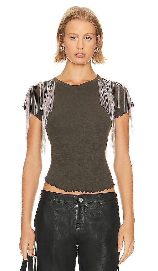 Free People Bang Bang Tee (Vintage Grey) Women's Clothing Product Image