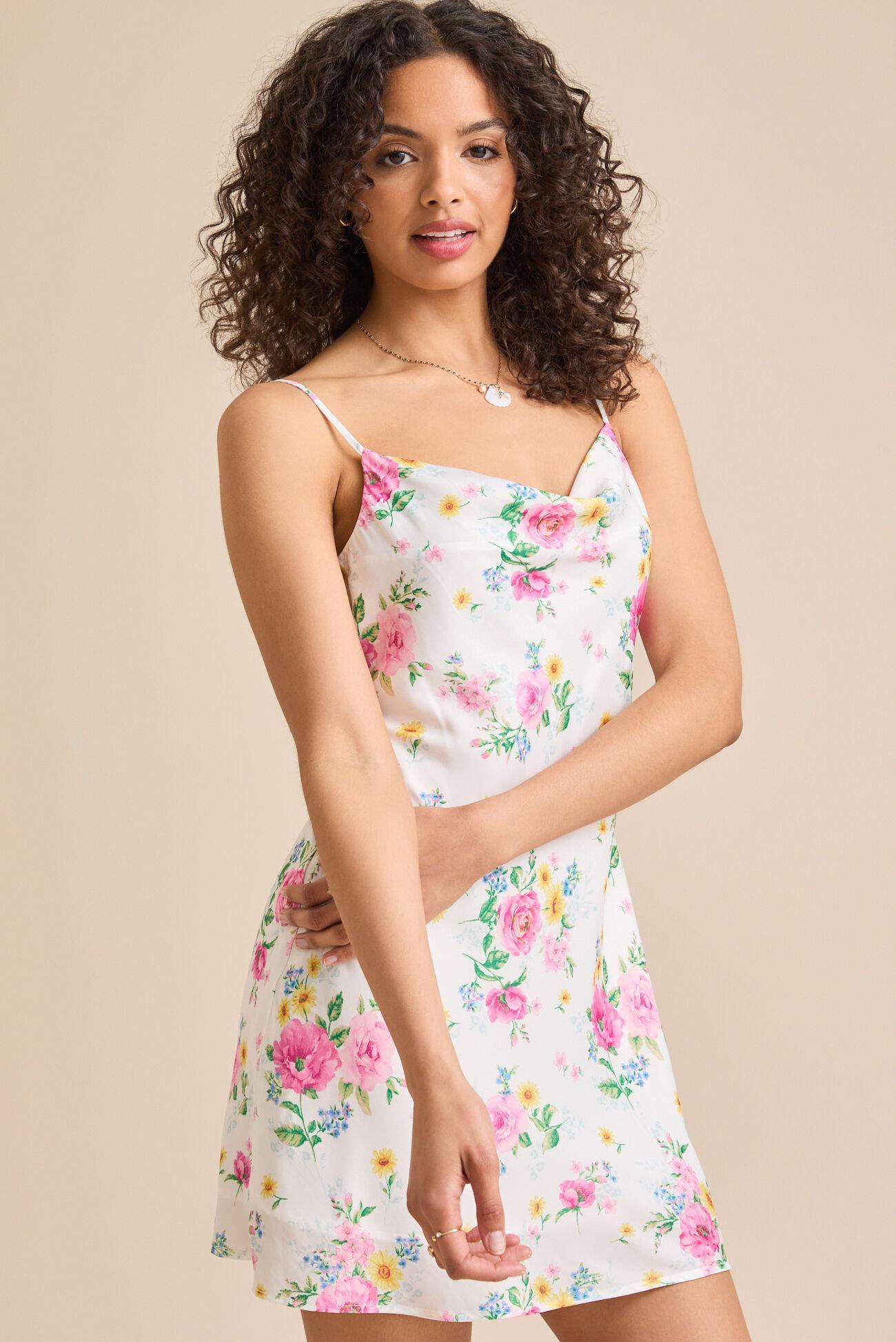 Caroline Floral Mini Dress Product Image