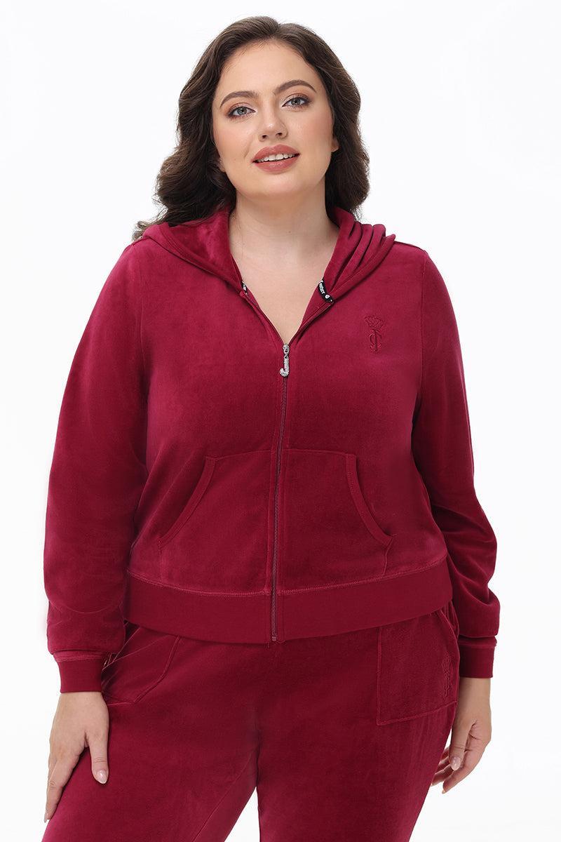 Plus-Size Heritage Cotton Velour Hoodie Product Image