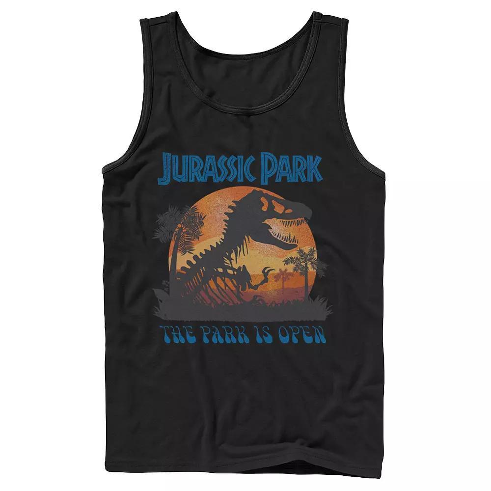Men's Jurassic Park T Rex Sunset Portrait Tank Top, Size: XL, Black Product Image