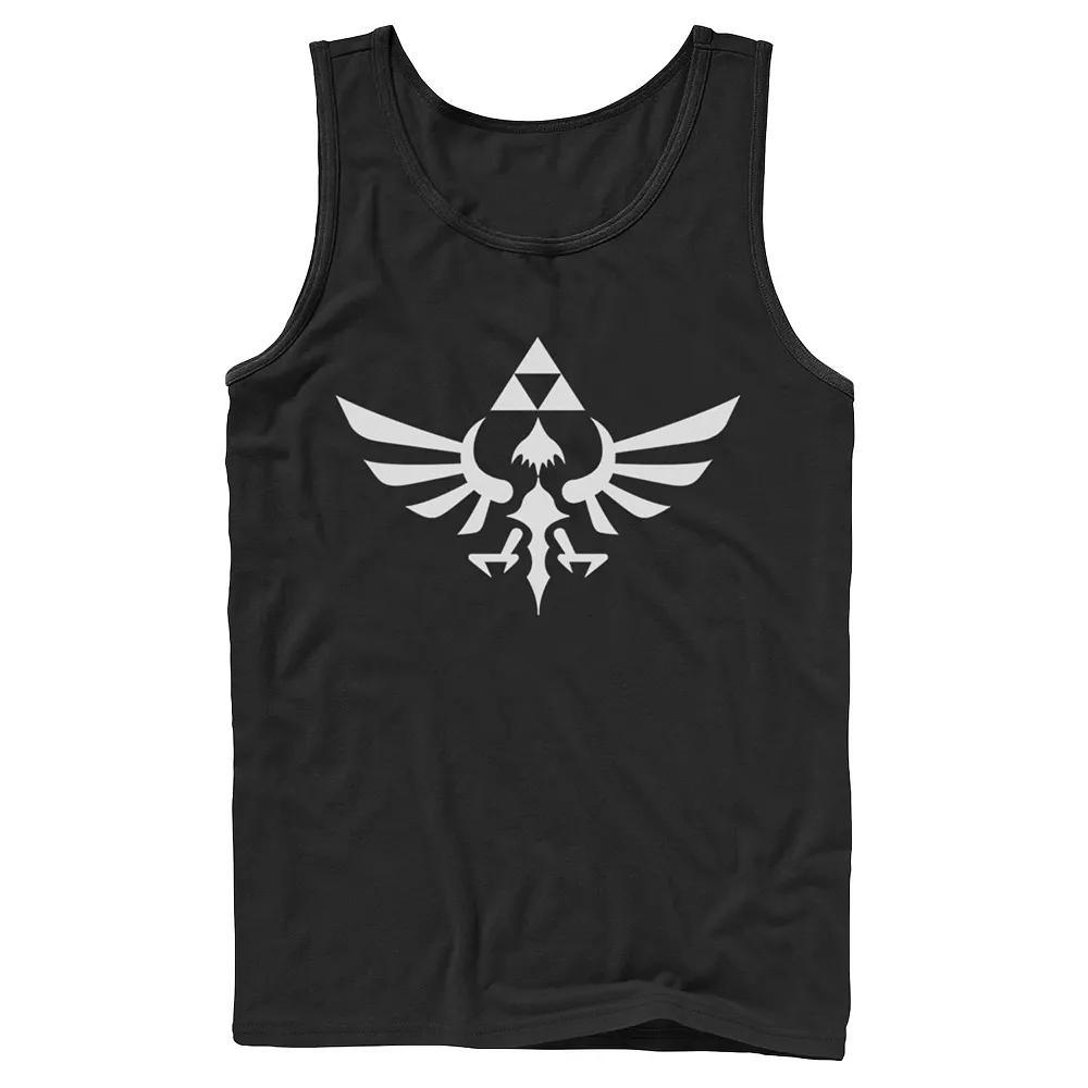 Men's Nintendo The Legend Of Zelda Triforce Stamp Tank Top, Size: Large, Black Product Image