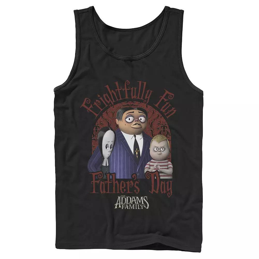 Men's The Addams Family Frightfully Fun Father's Day Portrait Tank Top, Size: XL, Black Product Image