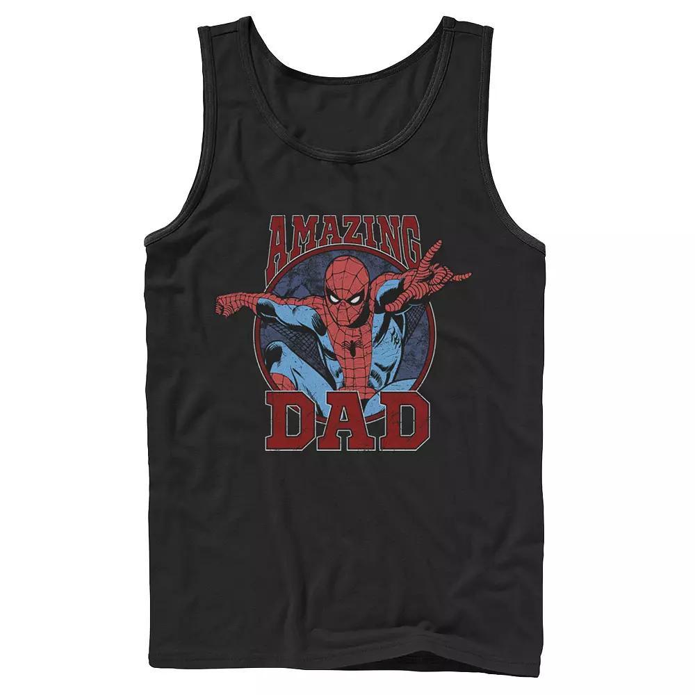 Men's Marvel Spider-Man Father's Day Amazing Dad Tank Top, Size: Large, Black Product Image