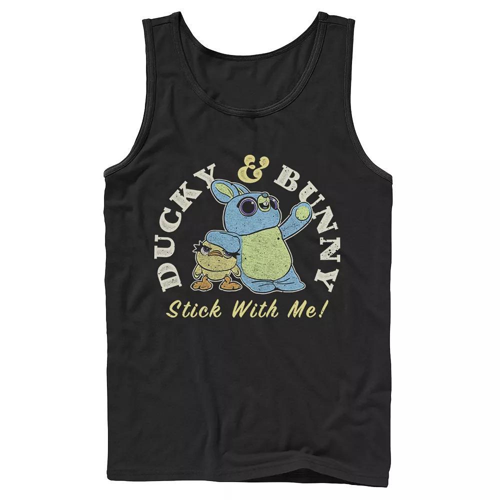 Disney / Pixar's Toy Story 4 Ducky And Bunny Men's Stick With Me Tank Top, Size: XL, Black Product Image