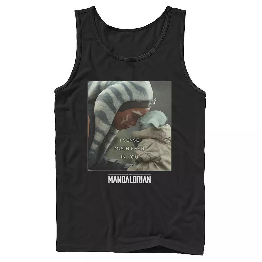 Men's Star Wars The Mandalorian Ahsoka Tano And The Child Poster Tank Top, Size: XL, Black Product Image