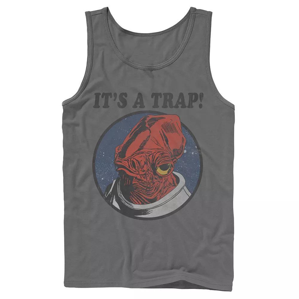 Men's Star Wars Admiral Ackbar IT'S A TRAP! Quote Tank Top, Size: XL, Grey Product Image
